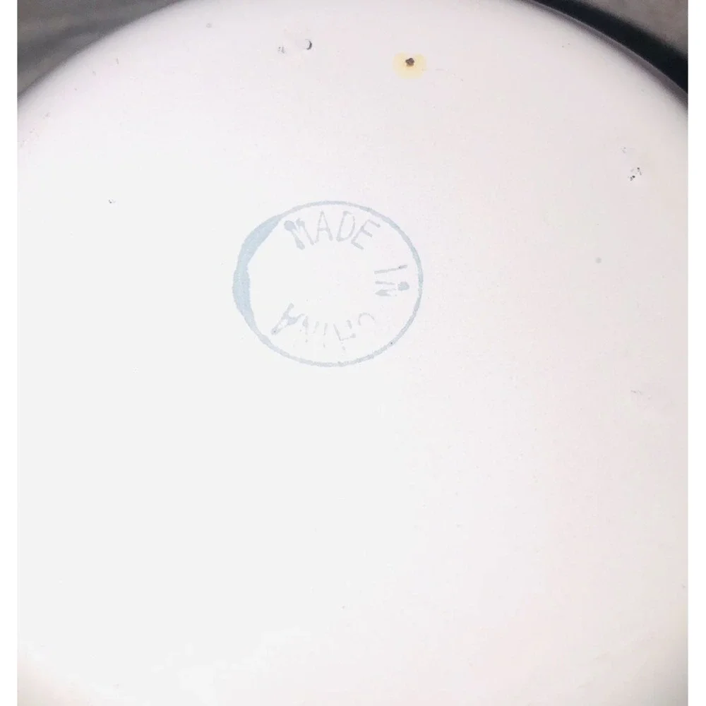 Vintage Chinese Bon Voyage enamel Basin bowl‎ 8.5